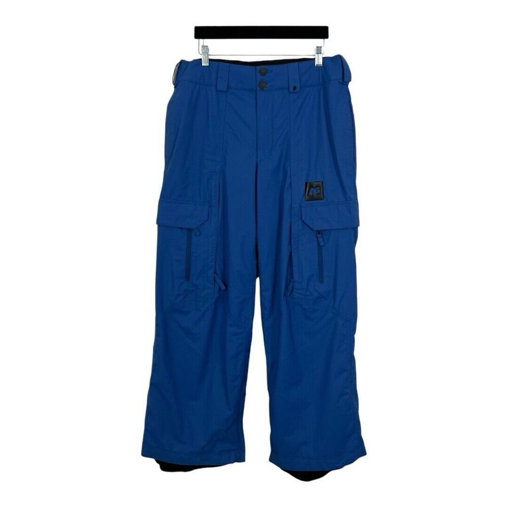 Analog Design Unlikely Futures Mens M Asset Blue Cargo Ski Snowboard Snow Pants